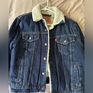 Levi Dark wash Sherpa Jean Jacket